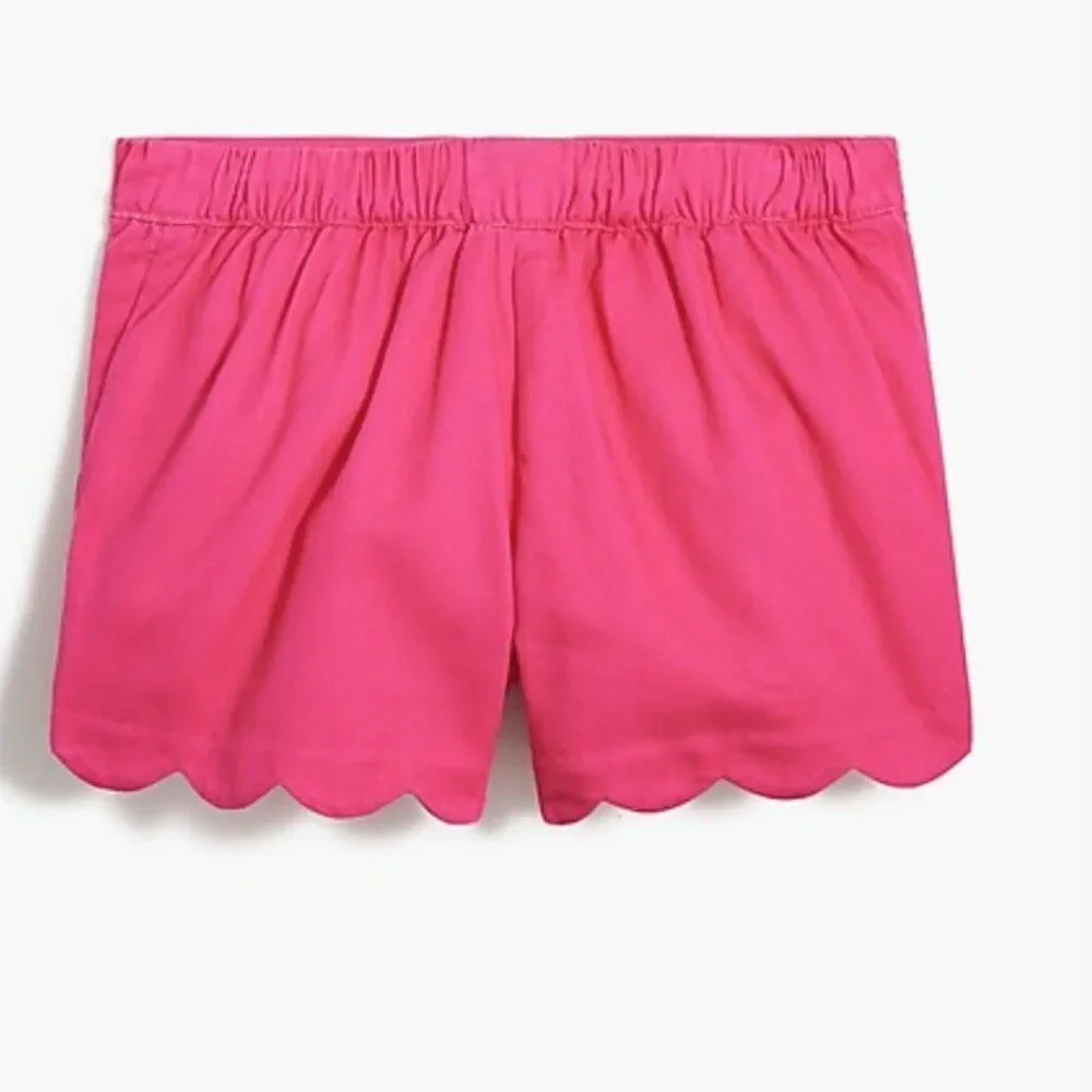 J.Crew Factory Girls’ Scallop-Hem‎ Pull-On Shorts - Size 7